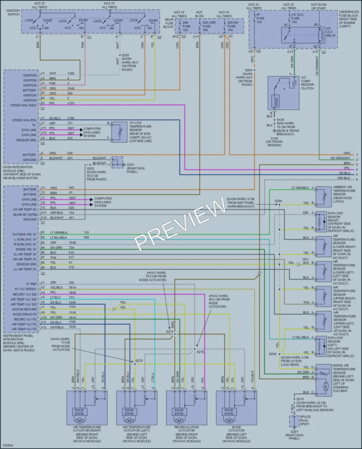 2002 Cadillac Seville Air Conditioning wiring diagram preview