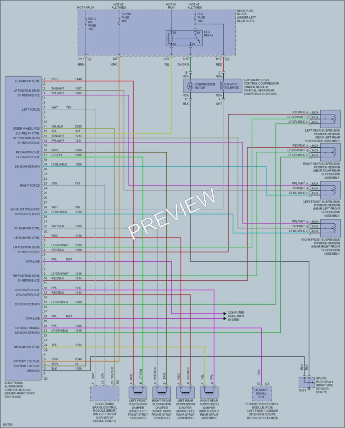 2002 Cadillac Seville Electronic Suspension wiring diagram preview