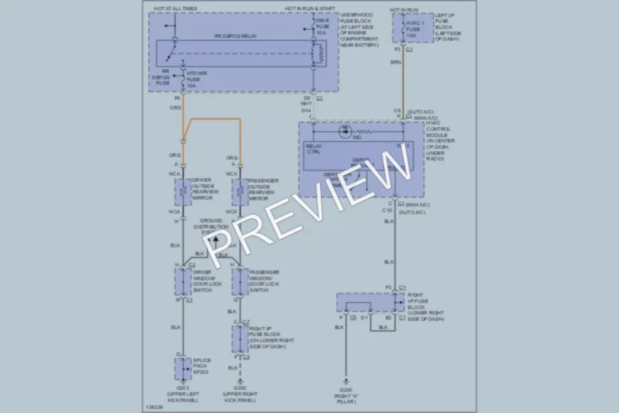 2002 Chevrolet 1500 Defoggers wiring diagram preview