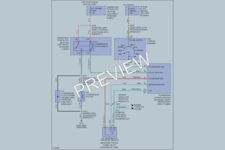 2002 Chevrolet Camaro Air Conditioning wiring diagram preview