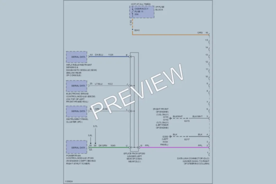 2002 Chevrolet Camaro Computer Data Lines wiring diagram preview