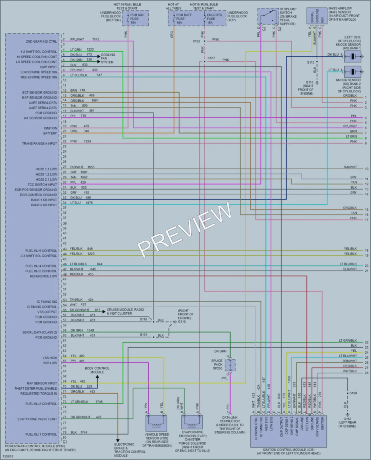 2002 Chevrolet Camaro Engine Performance wiring diagram preview