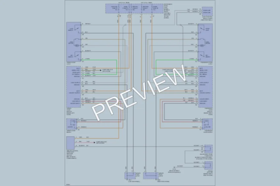 2002 Chevrolet Corvette Power Door Locks wiring diagram preview