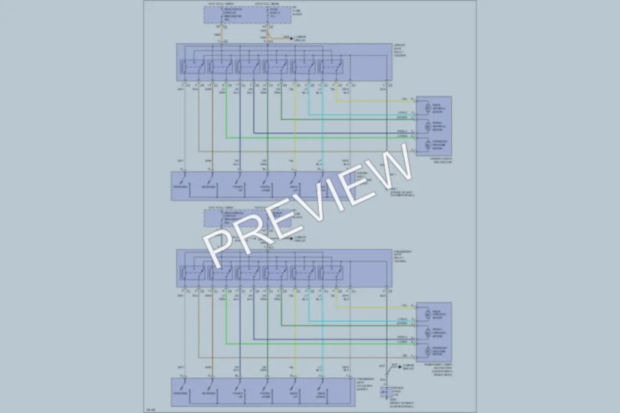 2002 Chevrolet Corvette Power Seats wiring diagram preview