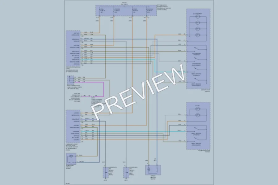 2002 Chevrolet Corvette Power Windows wiring diagram preview