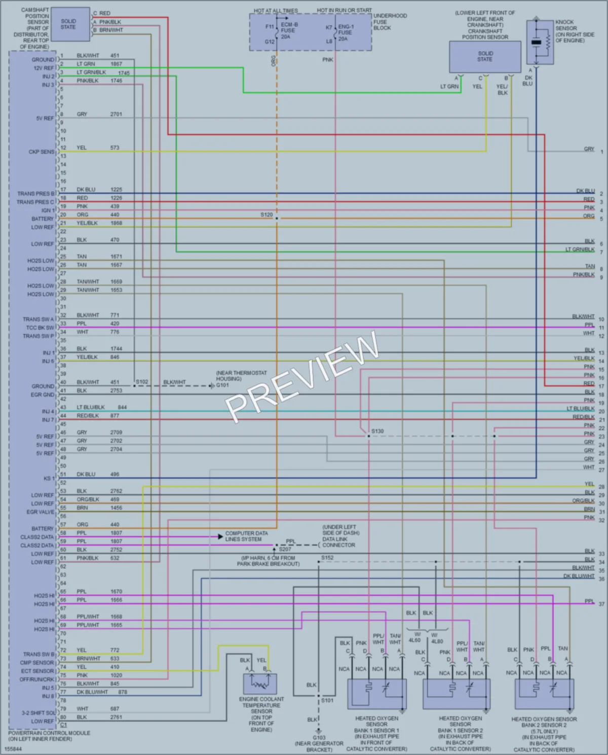 2002 Chevrolet G3500 Engine Performance wiring diagram preview