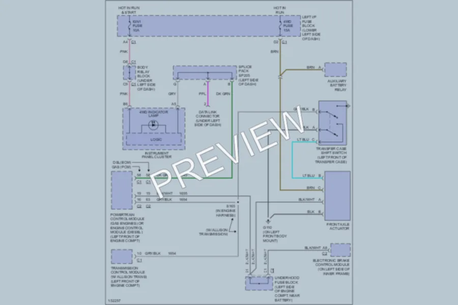 2002 Chevrolet 3500 Transmission wiring diagram preview