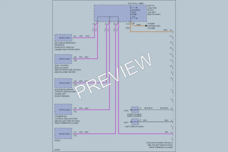 2002 Chevrolet Malibu Computer Data Lines wiring diagram preview