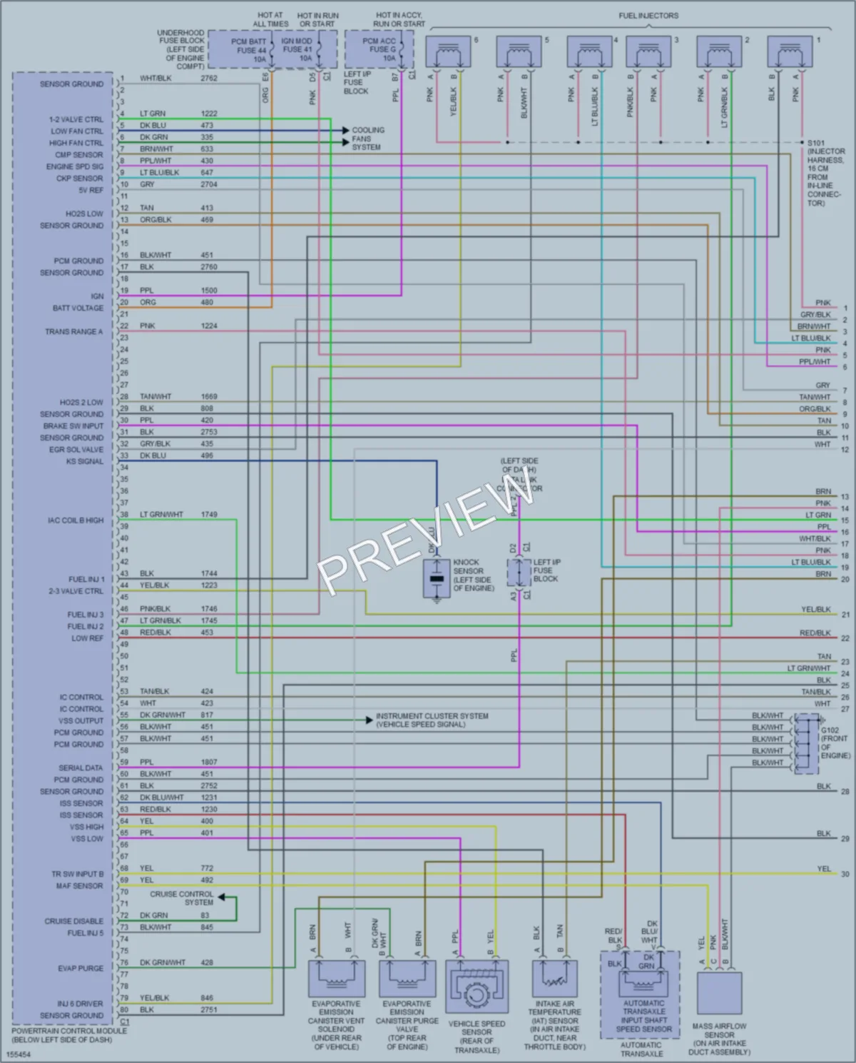 2002 Chevrolet Malibu Engine Performance wiring diagram preview
