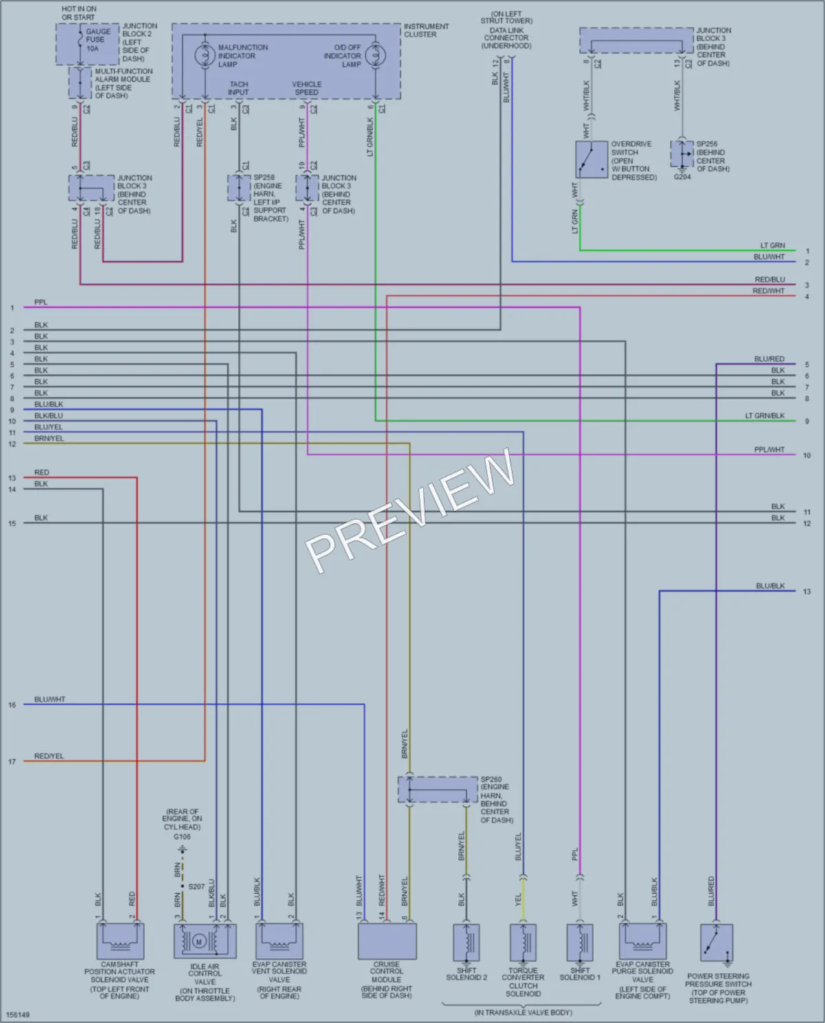 2002 Chevrolet Prizm Engine Performance wiring diagram preview