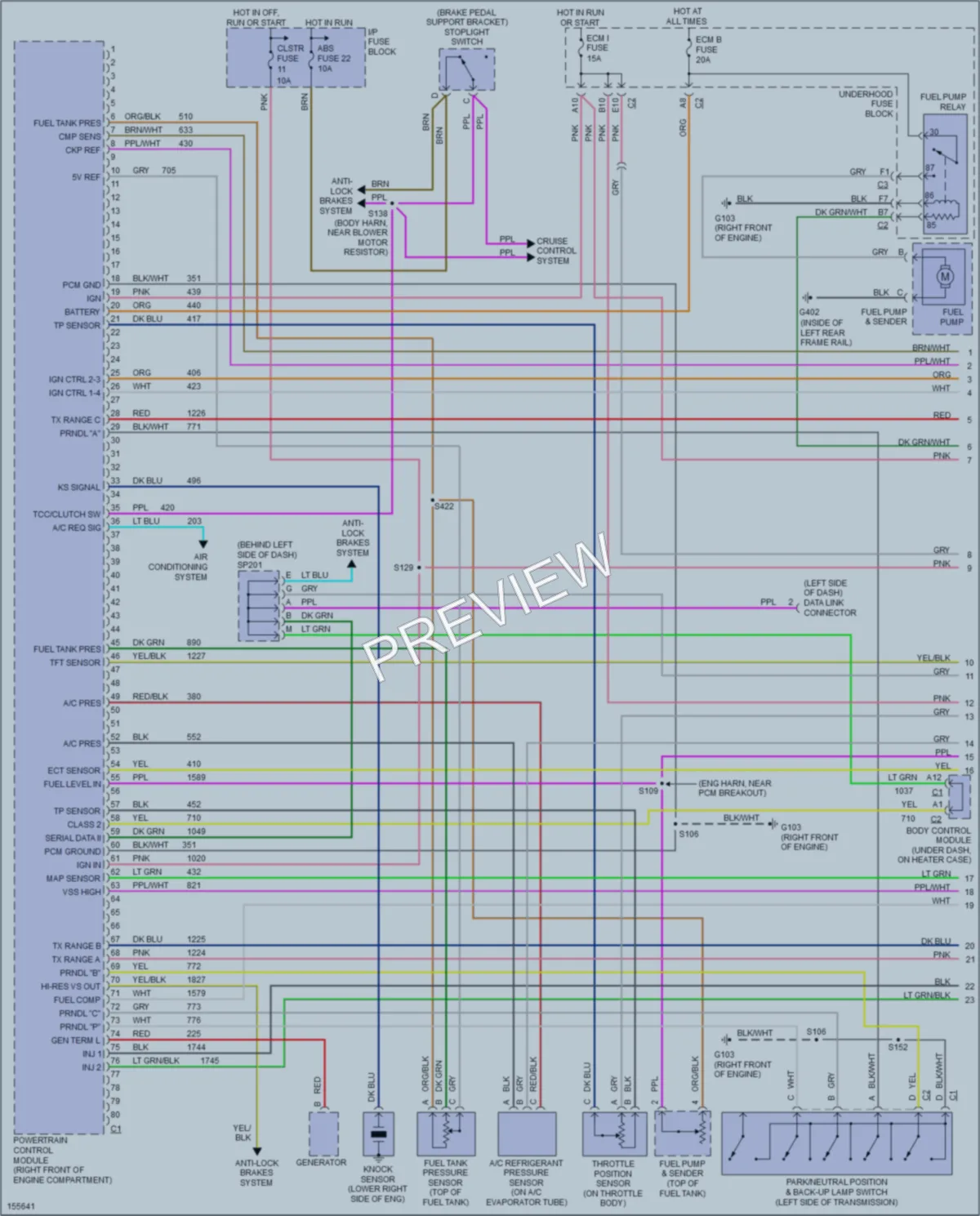 2002 Chevrolet S10 Engine Performance wiring diagram preview