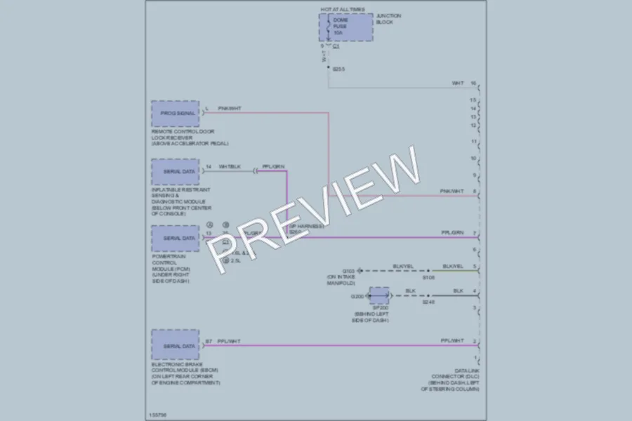 2002 Chevrolet Tracker Computer Data Lines wiring diagram preview