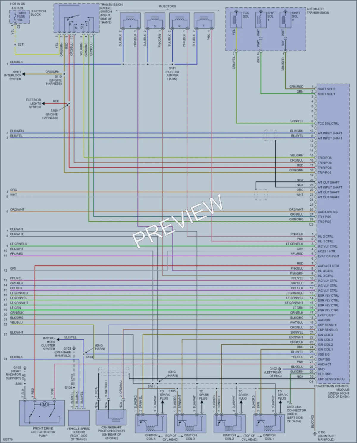 2002 Chevrolet Tracker Engine Performance wiring diagram preview