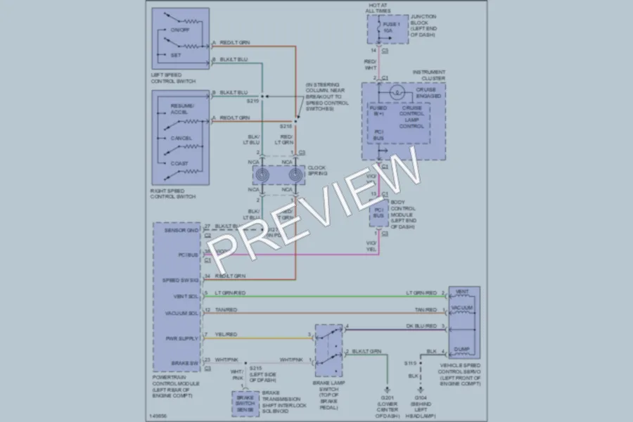 2002 Chrysler Concorde Cruise Control wiring diagram preview