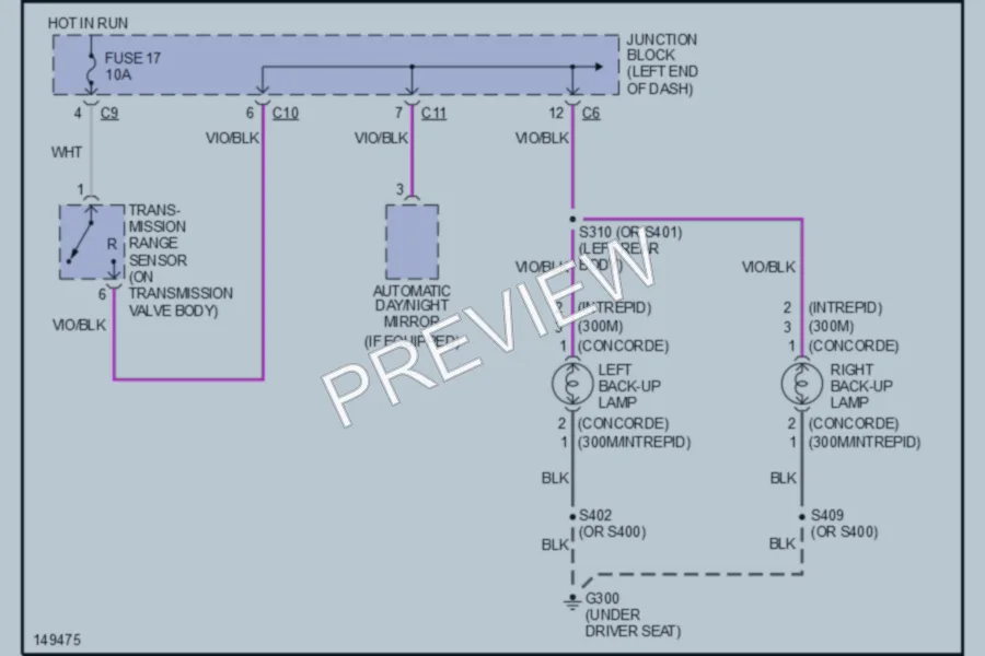 2002 Chrysler Concorde Exterior Lights wiring diagram preview