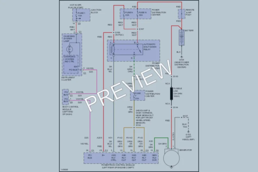 2002 Chrysler Concorde Starting Charging wiring diagram preview