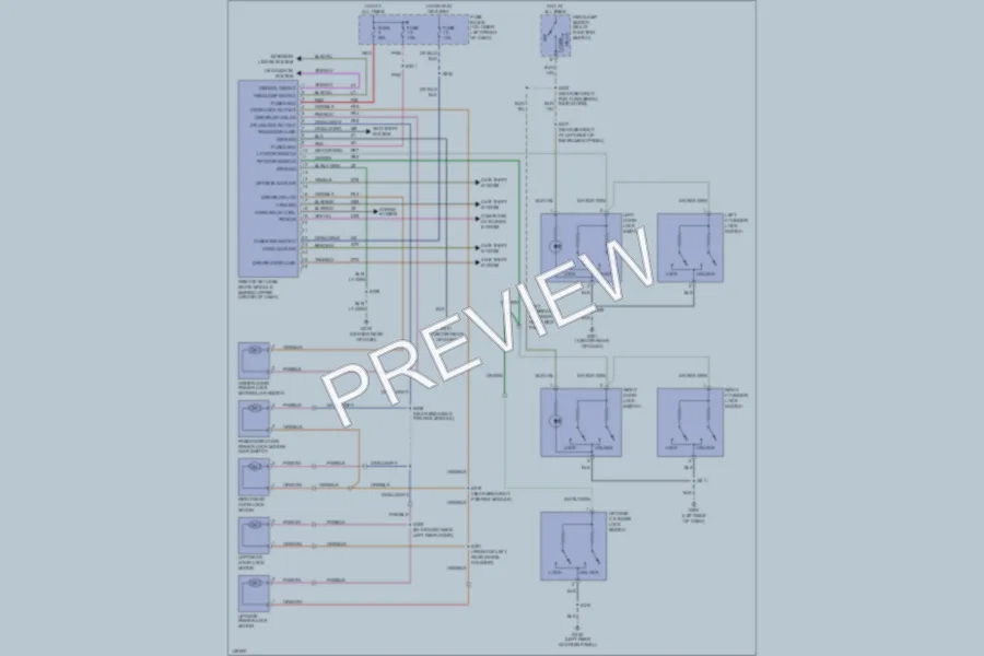 2002 Chrysler PTCruiser Power Door Locks wiring diagram preview