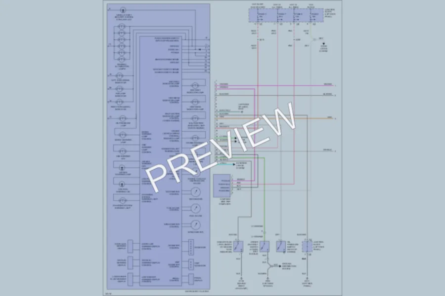 2002 Chrysler 2D Convertible Instrument Cluster wiring diagram preview