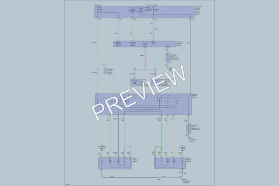 2002 Chrysler 2D Convertible Power Mirrors wiring diagram preview