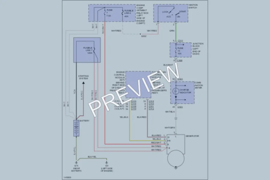 2002 Chrysler 2D Coupe Starting Charging wiring diagram preview
