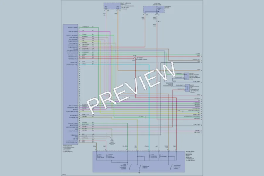 2002 Chrysler 4D Sedan Transmission wiring diagram preview