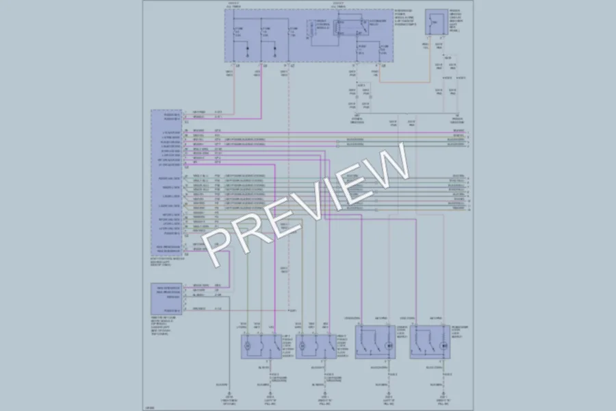 2002 Chrysler Voyager Power Door Locks wiring diagram preview