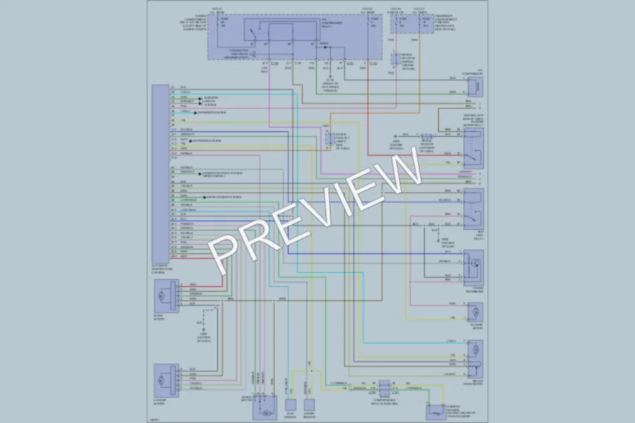 2002 Daewoo Nubira Air Conditioning wiring diagram preview