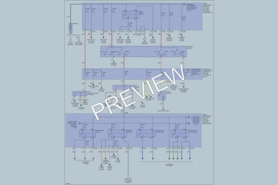 2002 Daewoo Nubira Power Distribution wiring diagram preview