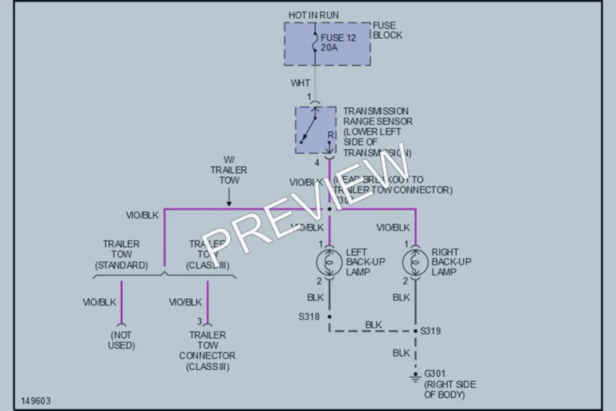 2002 Dodge B1500 Exterior Lights wiring diagram preview