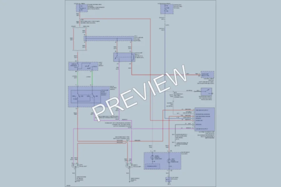2002 Dodge B1500 Headlights wiring diagram preview