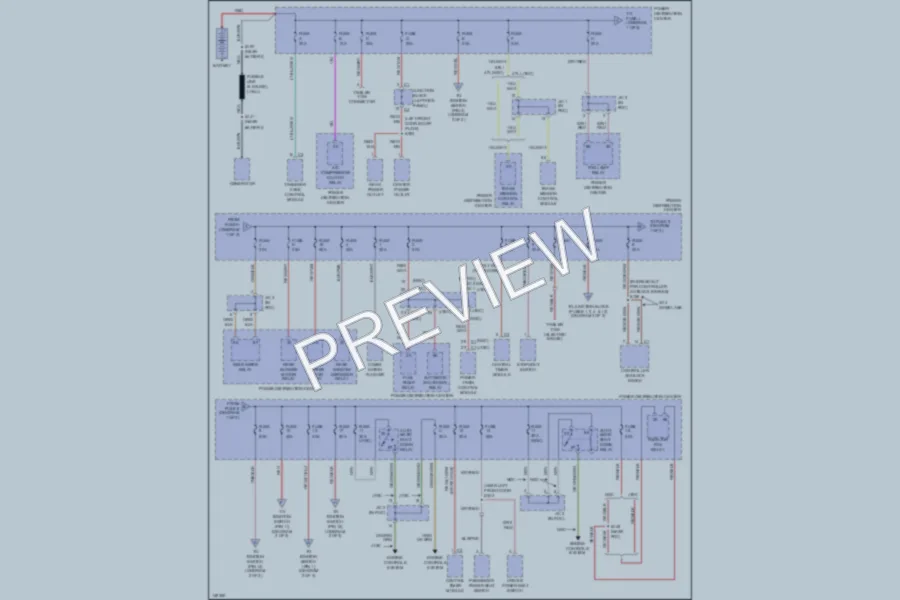 2002 Dodge Durango Power Distribution wiring diagram preview