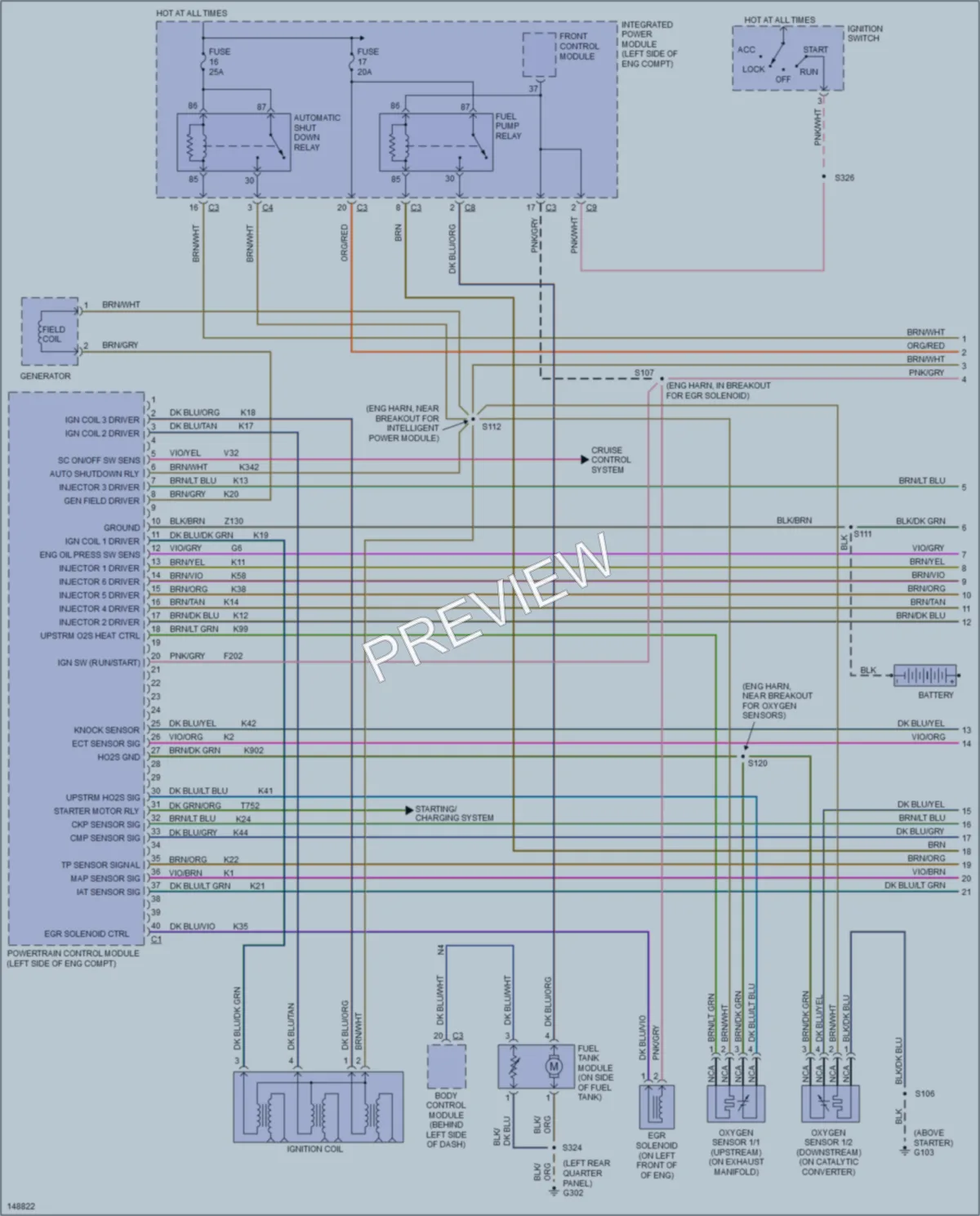 2002 Dodge GrandCaravan Engine Performance wiring diagram preview