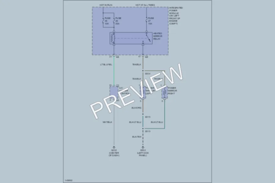 2002 Dodge R1500 Defoggers wiring diagram preview