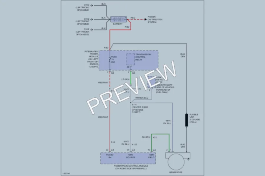 2002 Dodge R1500 Starting Charging wiring diagram preview