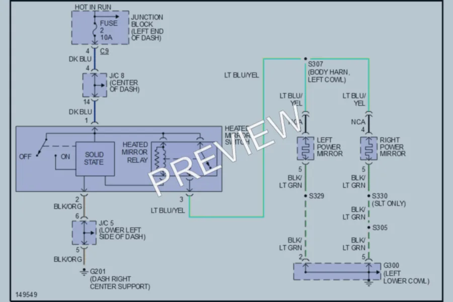 2002 Dodge R3500 Defoggers wiring diagram preview