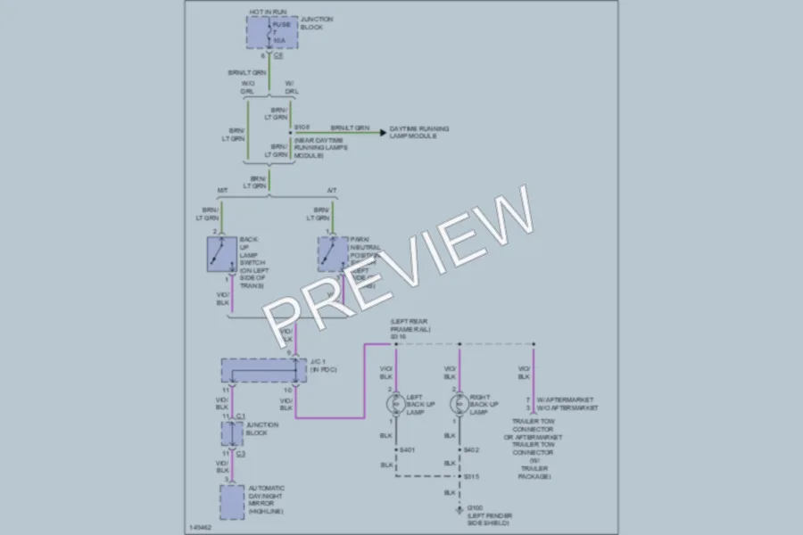 2002 Dodge R3500 Exterior Lights wiring diagram preview
