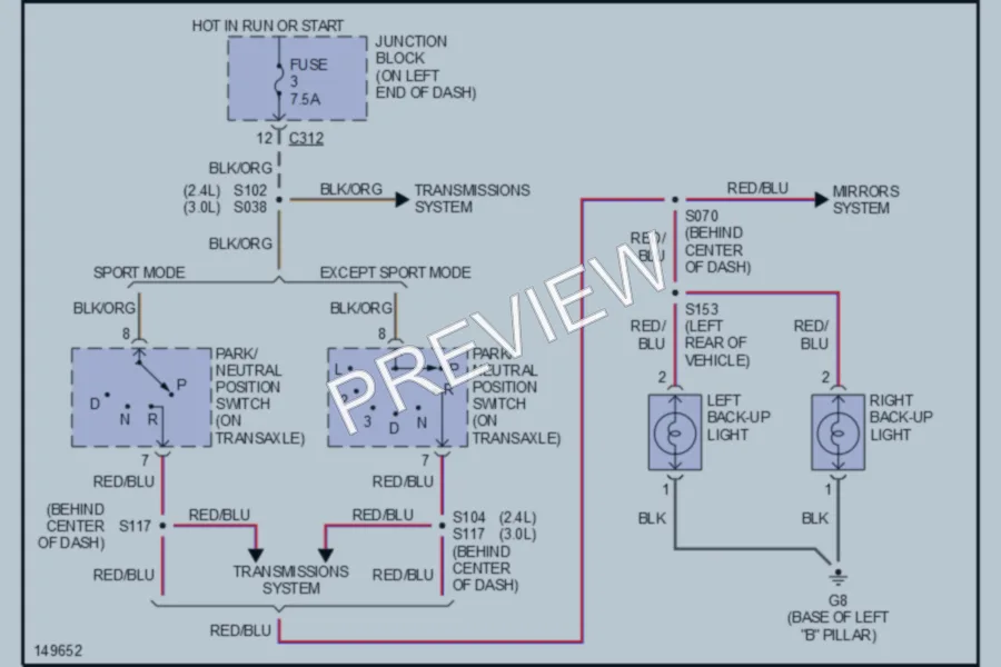 2002 Dodge 2D Coupe Exterior Lights wiring diagram preview