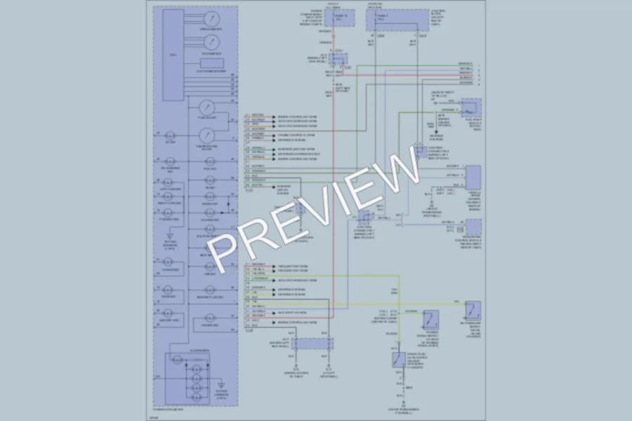 2002 Dodge 2D Coupe Instrument Cluster wiring diagram preview
