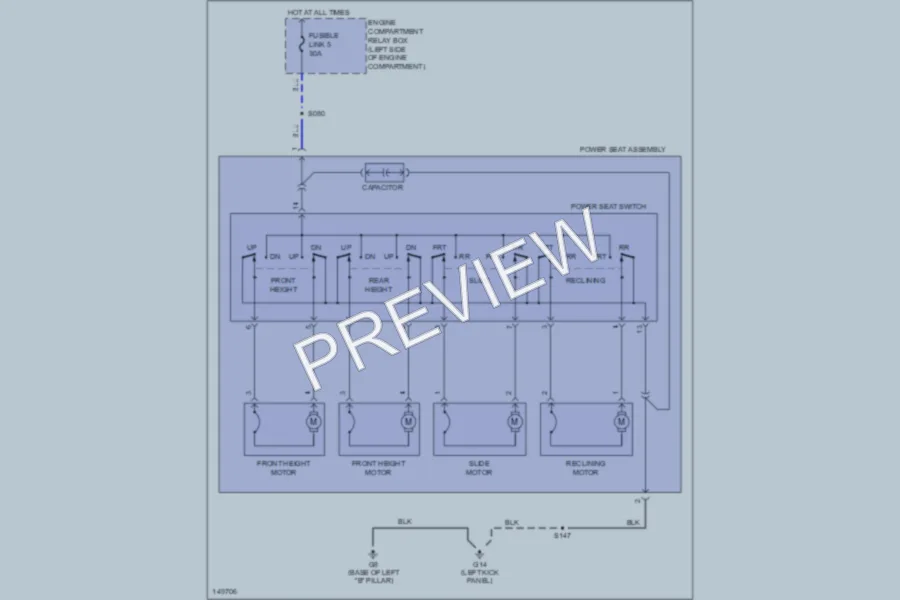 2002 Dodge 2D Coupe Power Seats wiring diagram preview