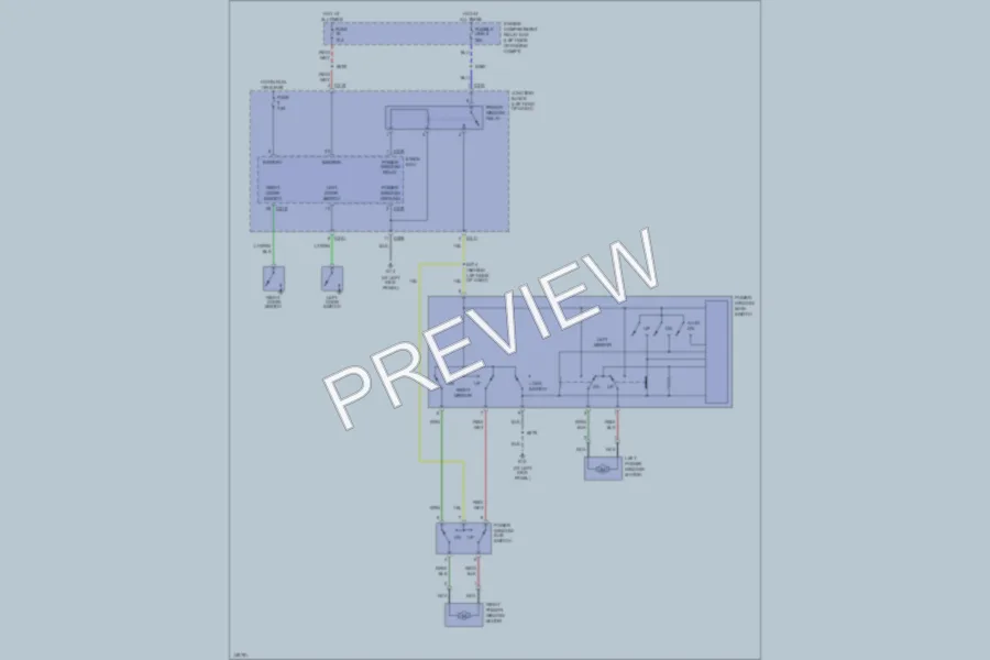 2002 Dodge 2D Coupe Power Windows wiring diagram preview