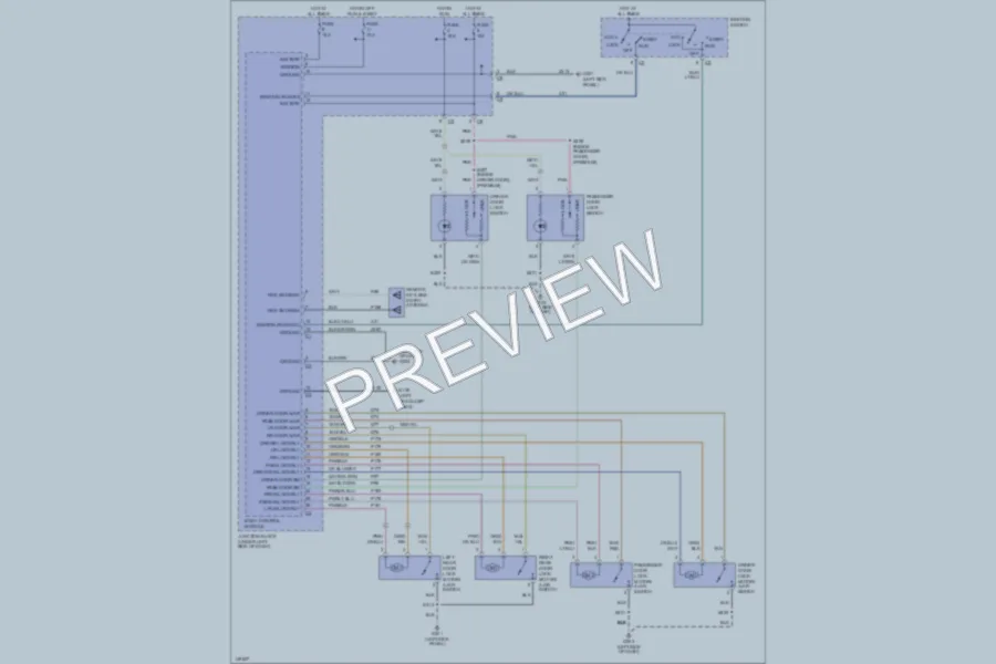 2002 Dodge 4D Sedan Power Door Locks wiring diagram preview