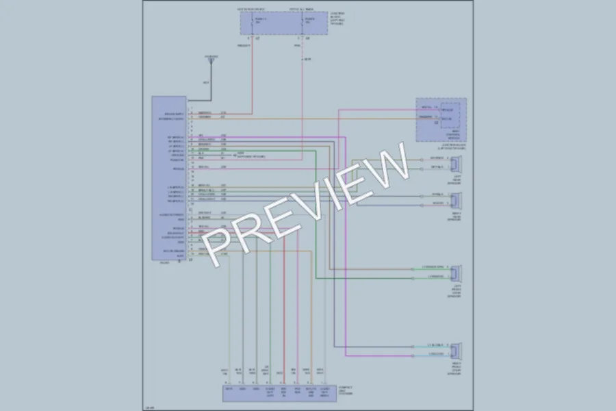 2002 Dodge 4D Sedan Radio wiring diagram preview