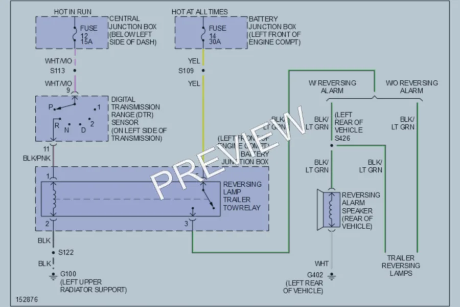 2002 Ford E250 Exterior Lights wiring diagram preview