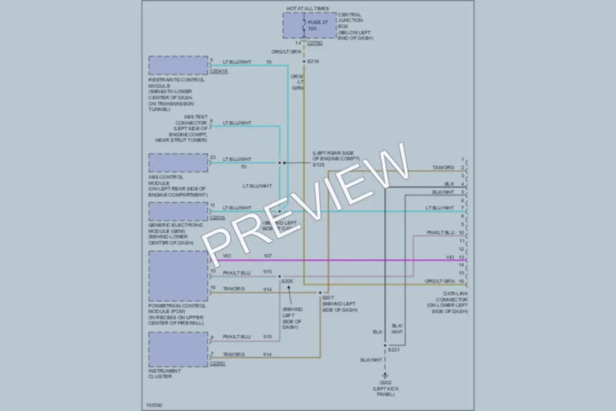 2002 Ford Escape Computer Data Lines wiring diagram preview