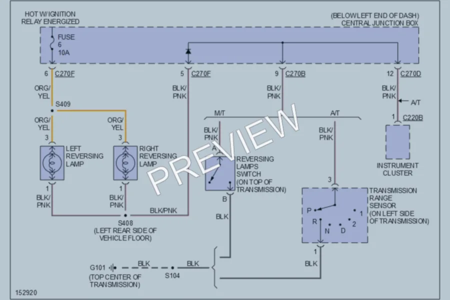 2002 Ford Escape Exterior Lights wiring diagram preview