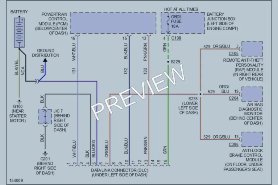 2002 Ford EscortZX2 Computer Data Lines wiring diagram preview