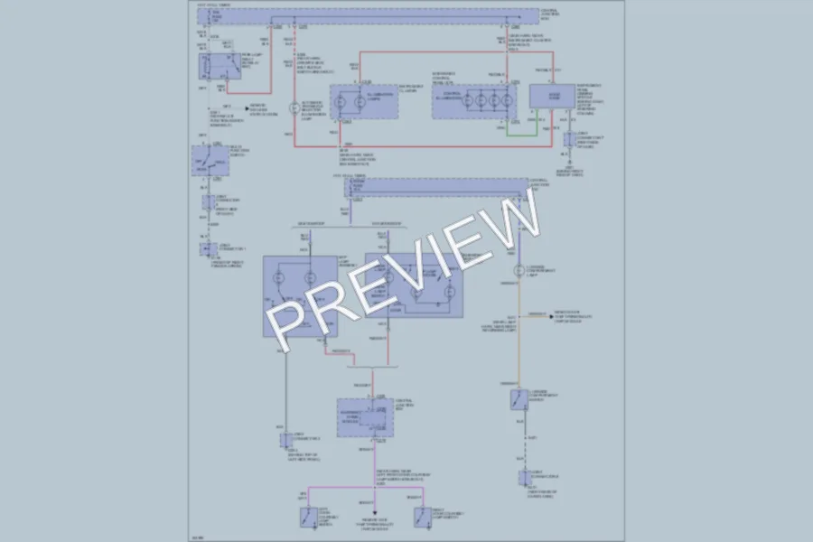 2002 Ford EscortZX2 Interior Lights wiring diagram preview