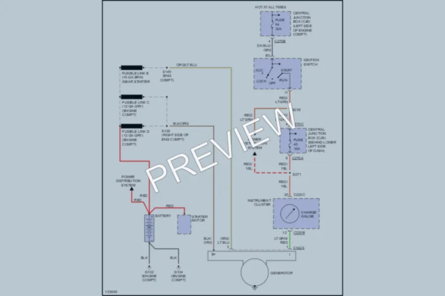 2002 Ford Excursion Starting Charging wiring diagram preview
