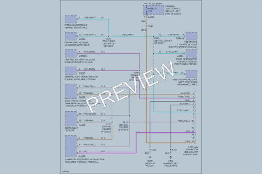 2002 Ford Explorer Computer Data Lines wiring diagram preview
