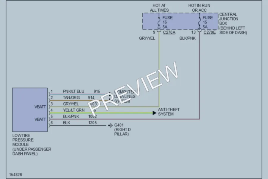 2002 Ford Explorer Warning Systems wiring diagram preview